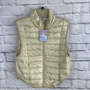 Joy Lab NWT Activewear Sporty Casual Normcore  Ivory  Puffer Vest Size XS